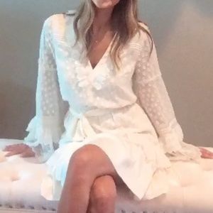 Alexis Small Polka Dot White Dress